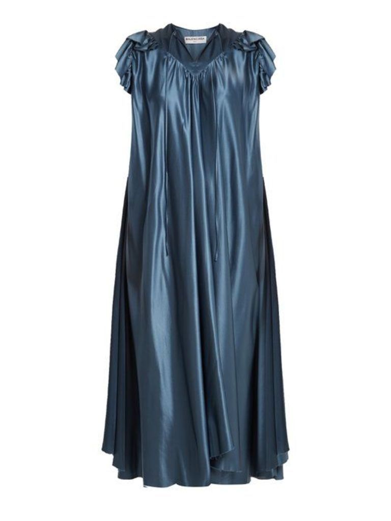 Balenciaga - Flou Dress - Womens - Blue