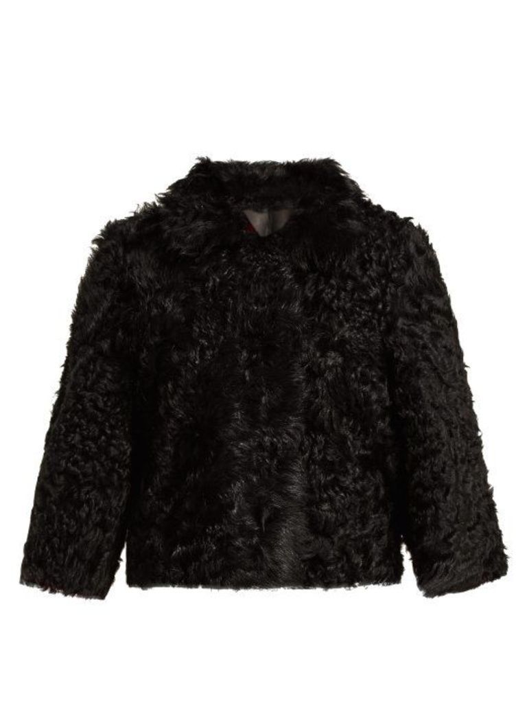 Redvalentino - Reversible Short Shearling Jacket - Womens - Black