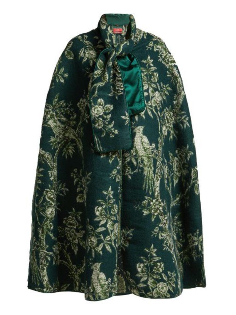 F.r.s - For Restless Sleepers - Kore Ramage Jacquard Cape - Womens - Green Print
