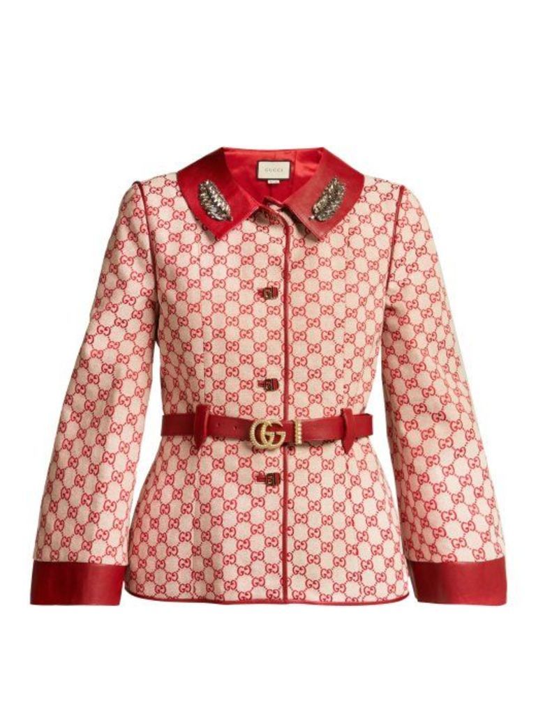 Gucci - Gg Supreme Canvas Jacket - Womens - Red Multi
