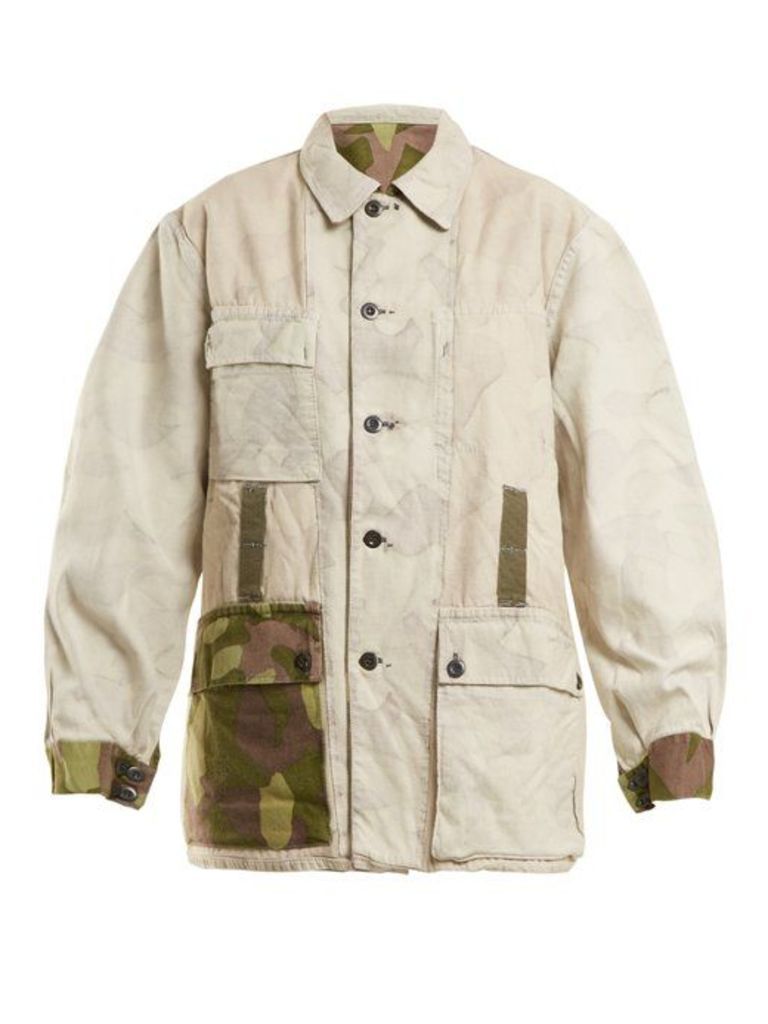 Myar - 1990s Fij91 Finnish Cotton Jacket - Womens - White Multi