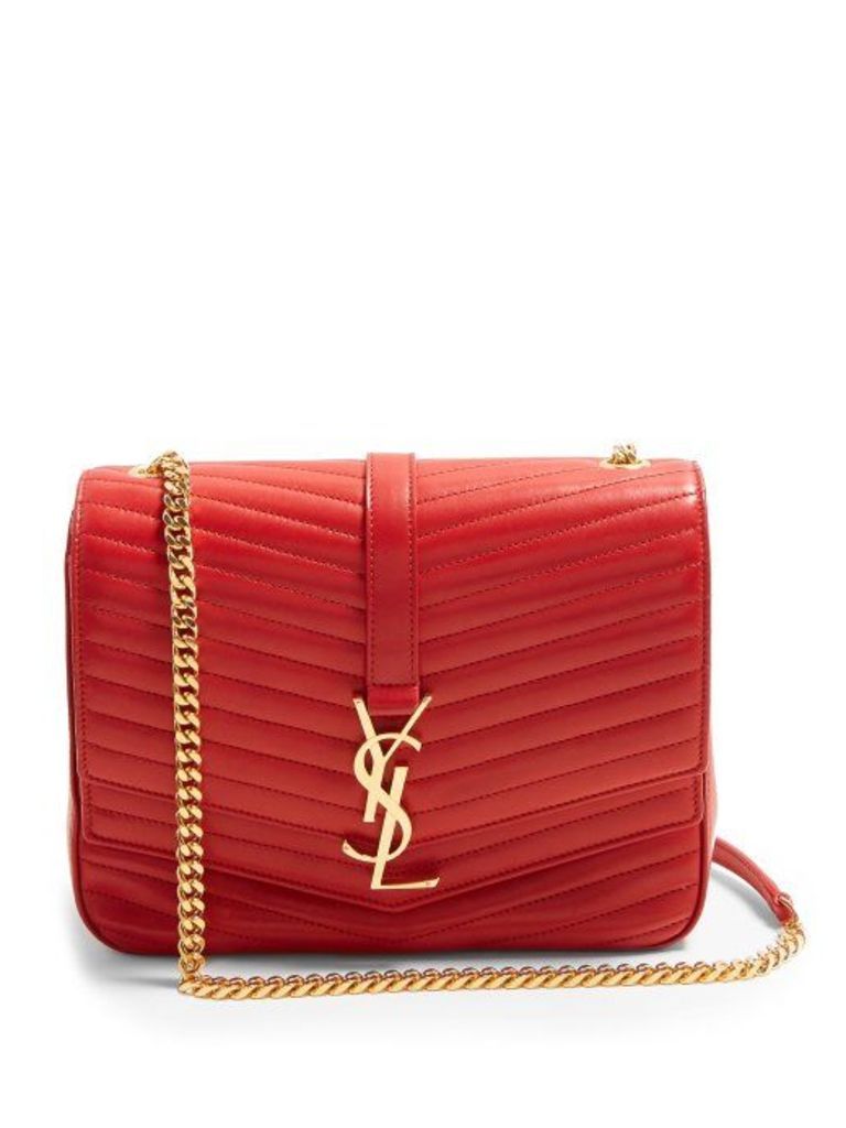 Saint Laurent - Sulpice Small Leather Bag - Womens - Red