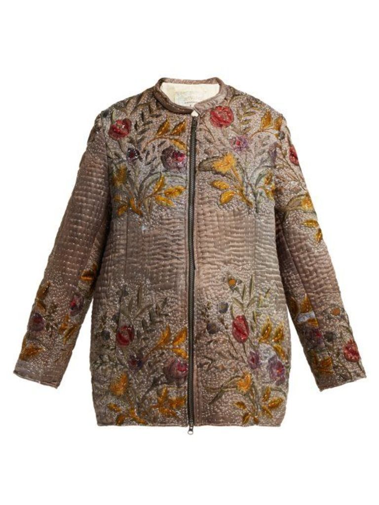 By Walid - Samia Embroidered 19th Century Silk Jacket - Womens - Multi