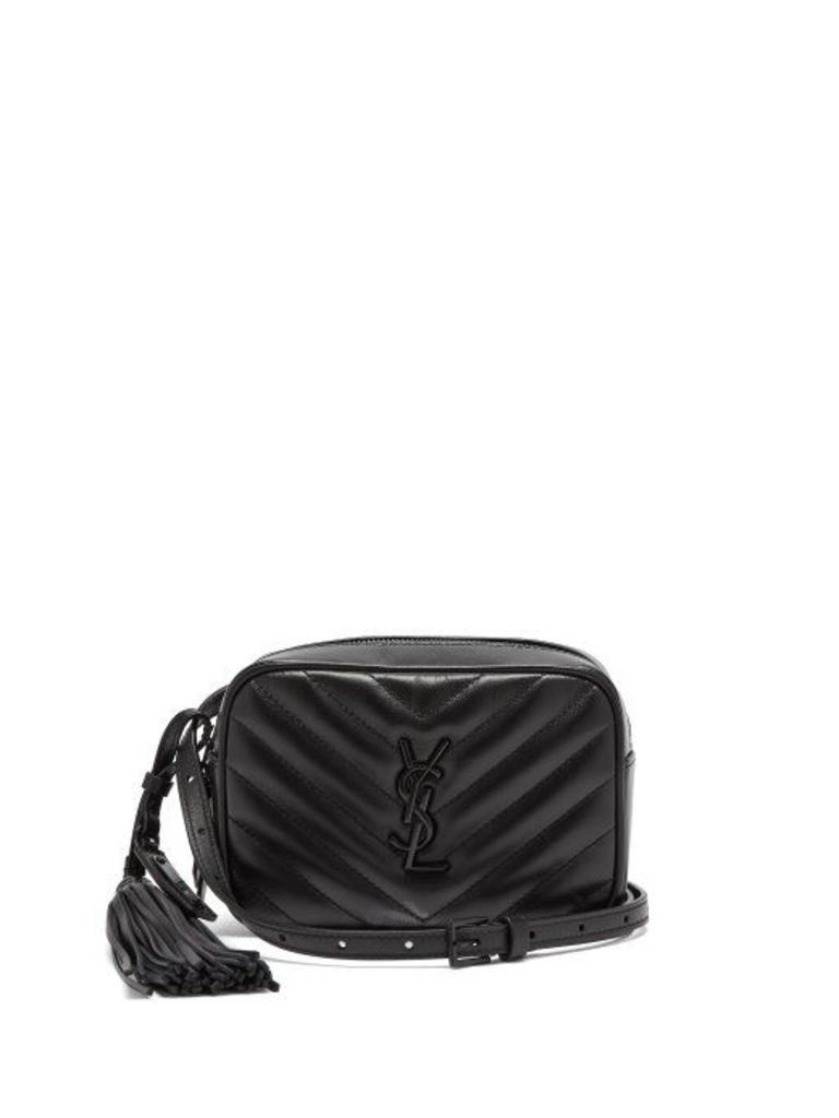 Saint Laurent - Lou Chevron Quilted Leather Belt Bag - Womens - Black