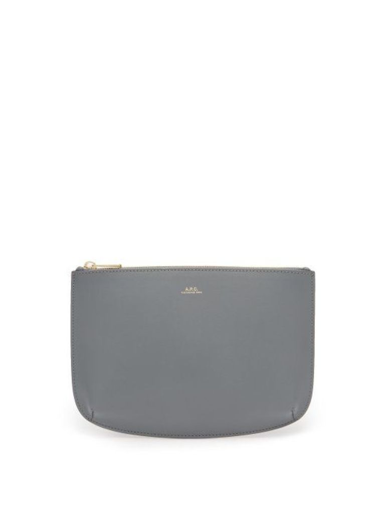 A.p.c. - Sarah Smooth Leather Pouch - Womens - Blue