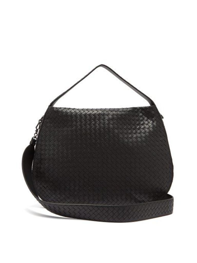 Bottega Veneta - City Veneta Intrecciato Leather Bag - Womens - Black