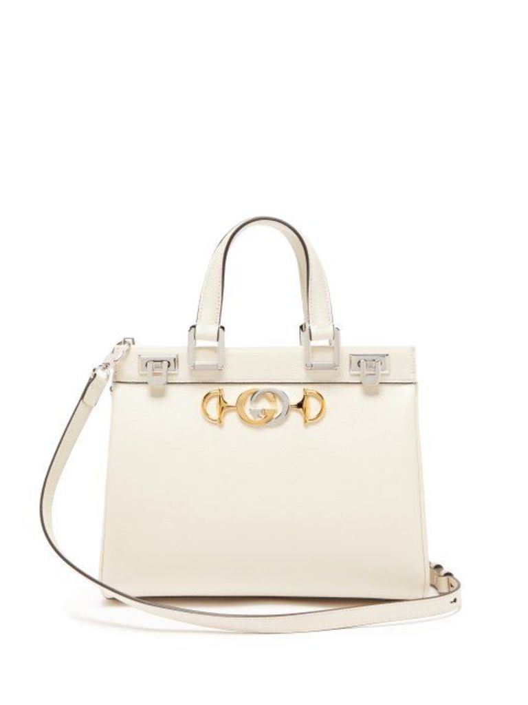 Gucci - Zumi Small Top Handle Leather Handbag - Womens - White