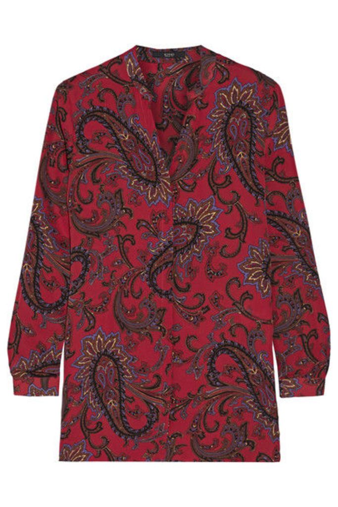 Etro - Paisley-print Silk-crepe Shirt - Red