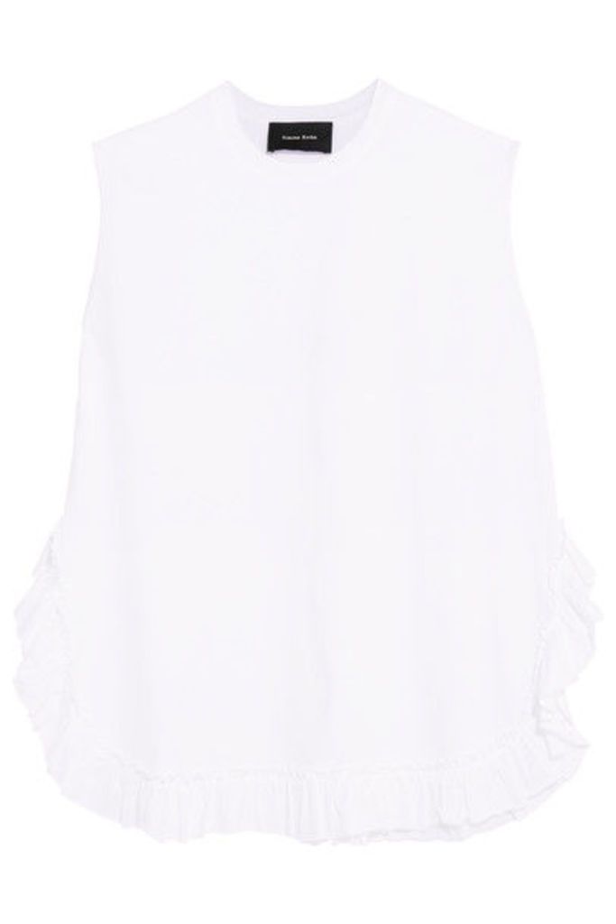 Simone Rocha - Ruffled Cotton-jersey T-shirt - White