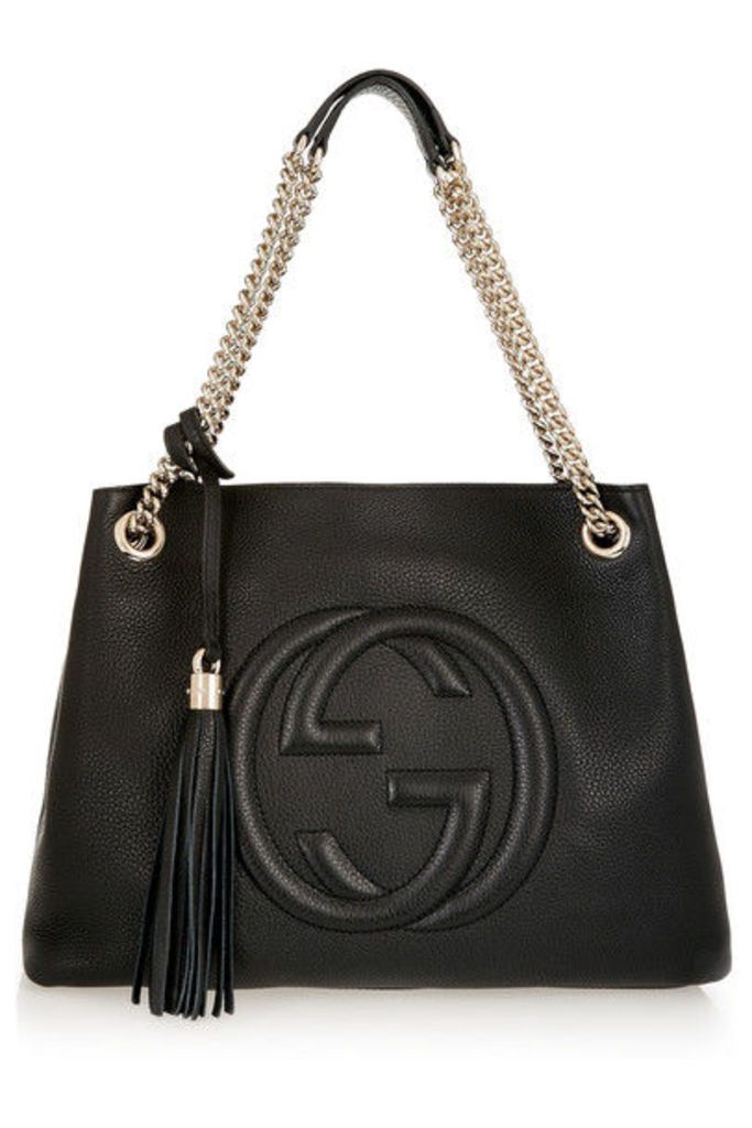 Gucci - Soho Medium Textured-leather Shoulder Bag - Black