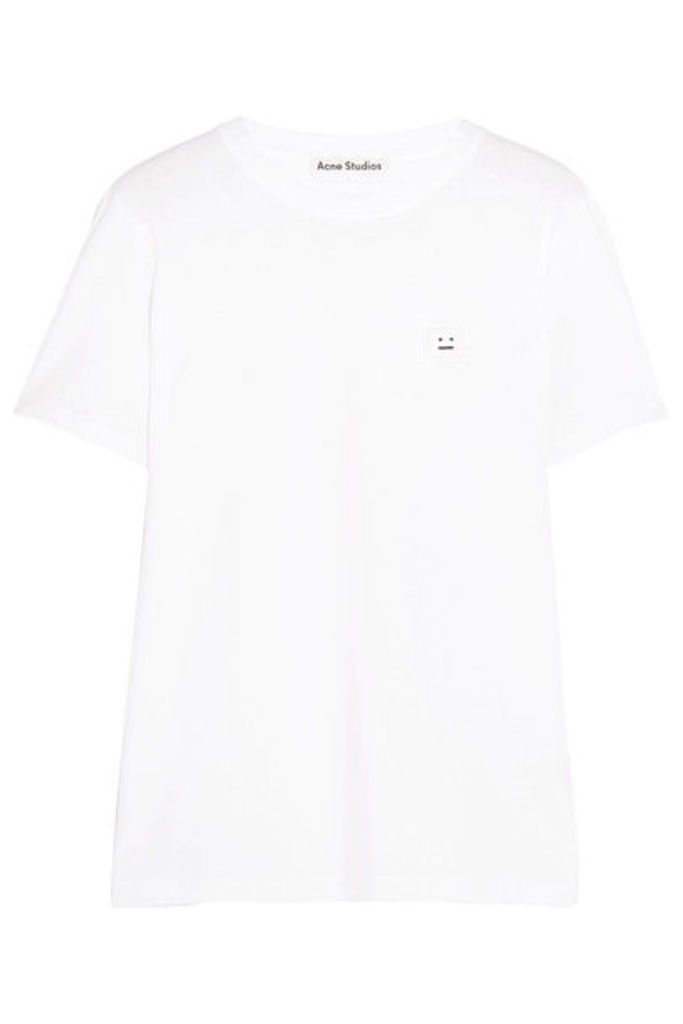 Acne Studios - Taline Embroidered Cotton-jersey T-shirt - White