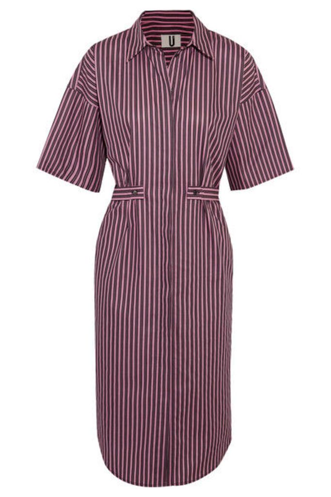 Topshop Unique - Tiller Oversized Striped Cotton Shirt Dress - Pink