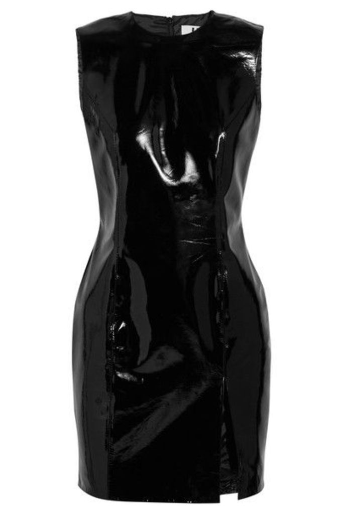 Topshop Unique - Patent-leather Mini Dress - Black
