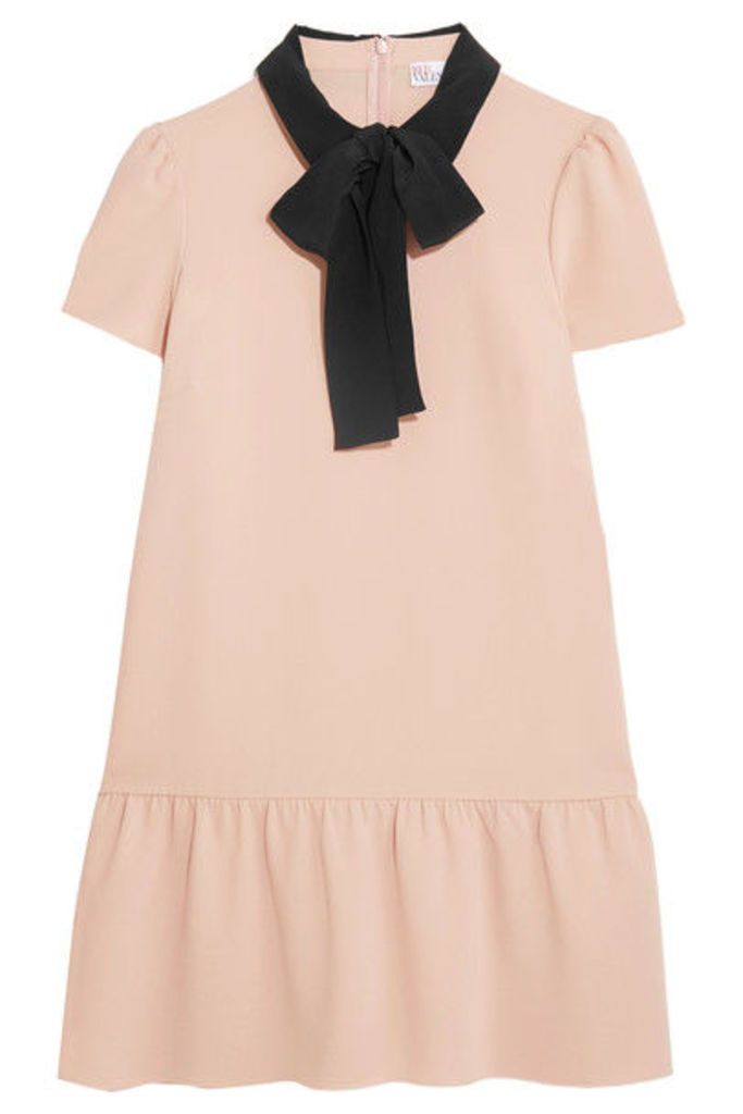 REDValentino - Pussy-bow Silk-trimmed Crepe De Chine Mini Dress - Pink