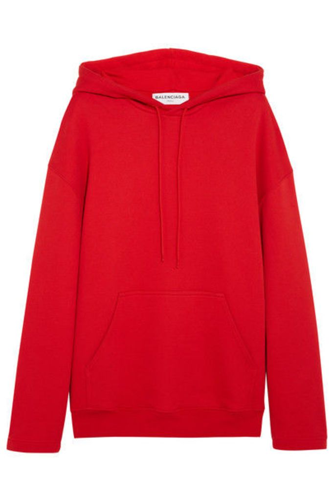 Balenciaga - Cotton-jersey Hooded Top - Red