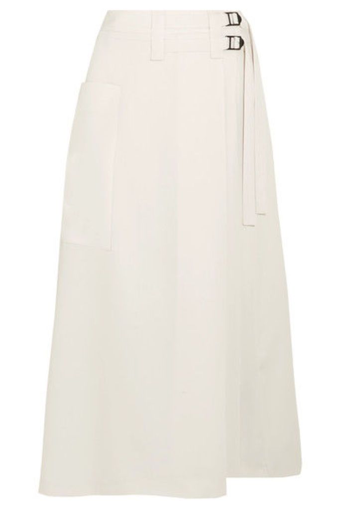Bottega Veneta - Wool-crepe Wrap Skirt - Off-white