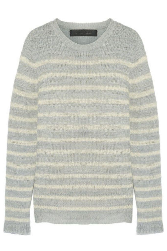 The Elder Statesman - Picasso Striped Cashmere Sweater - Light gray