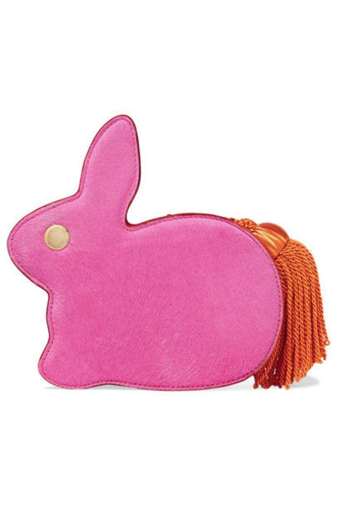 Hillier Bartley - Bunny Calf Hair And Leather Clutch - Pink