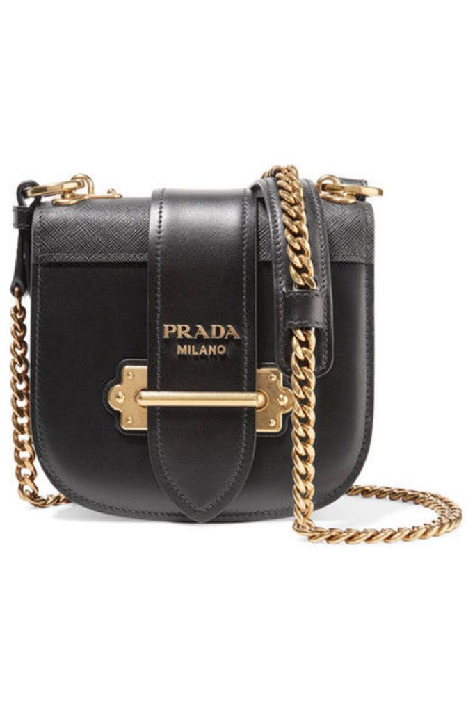 Prada - Pionnière Leather Shoulder Bag - Black
