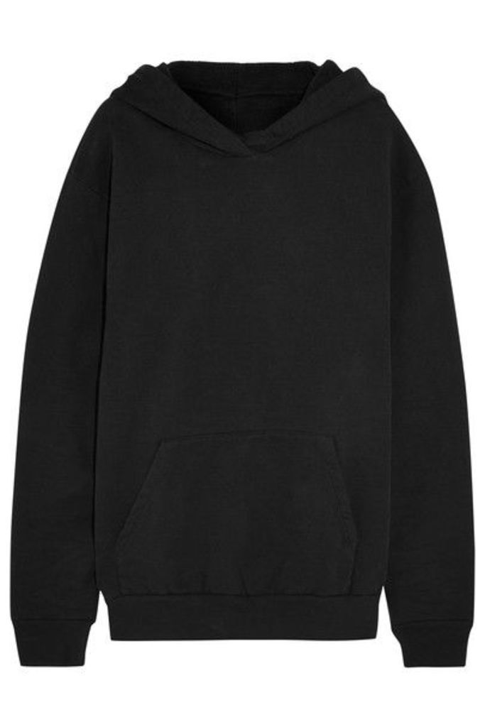 MM6 Maison Margiela - Oversized Cotton-jersey Hooded Top - Black