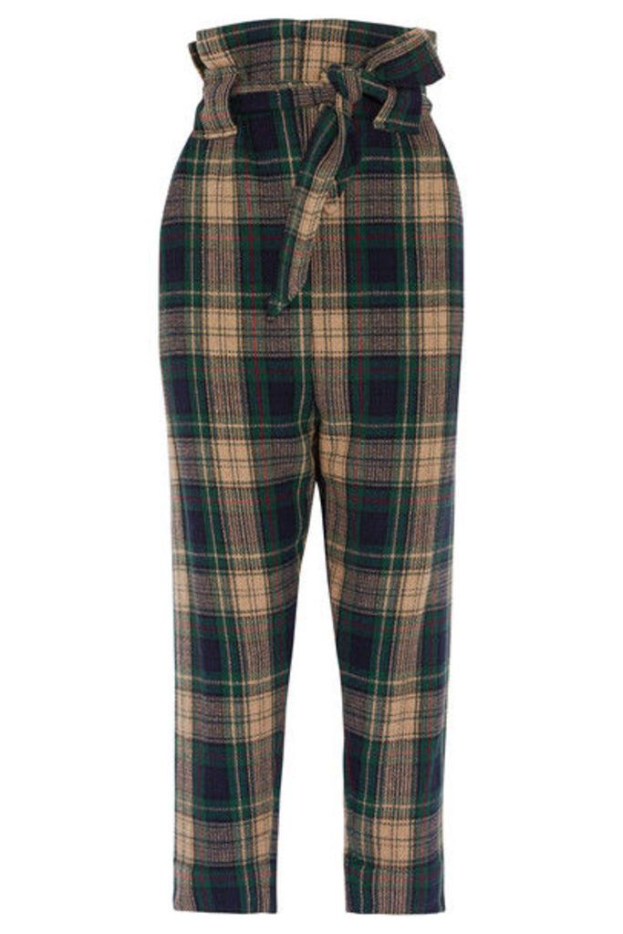 Vivienne Westwood Anglomania - New Kung Fu Tartan Wool-blend Tapered Pants - Forest green