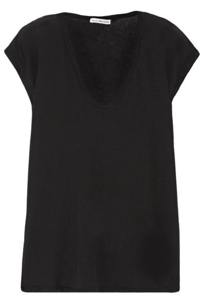 James Perse - Slub Cotton-jersey T-shirt - Black