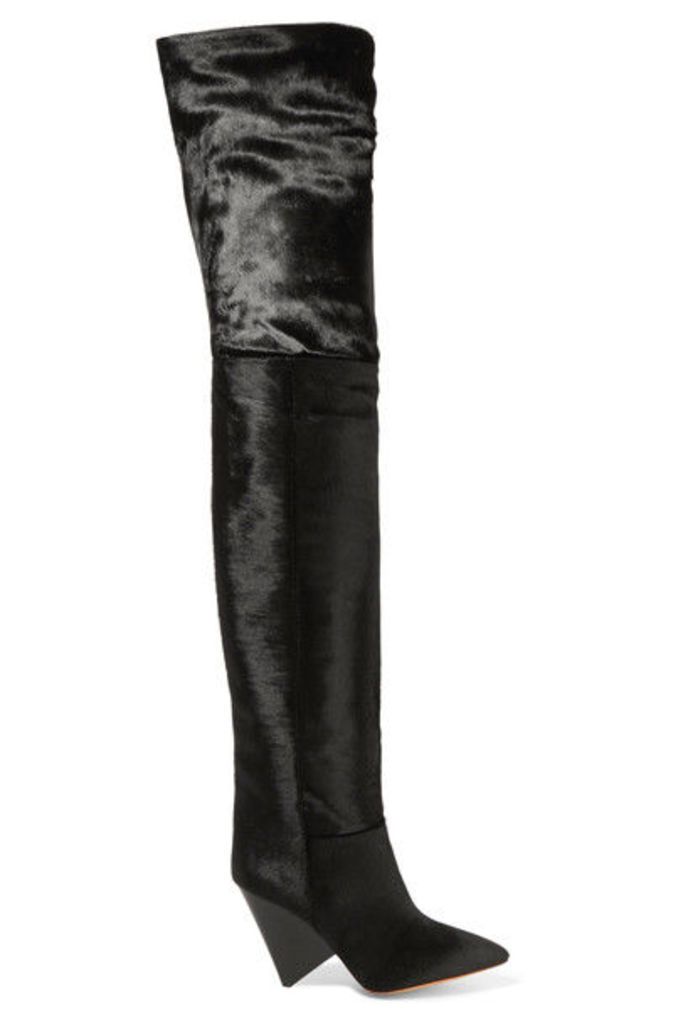 Isabel Marant - Lostynn Calf Hair Over-the-knee Boots - Black