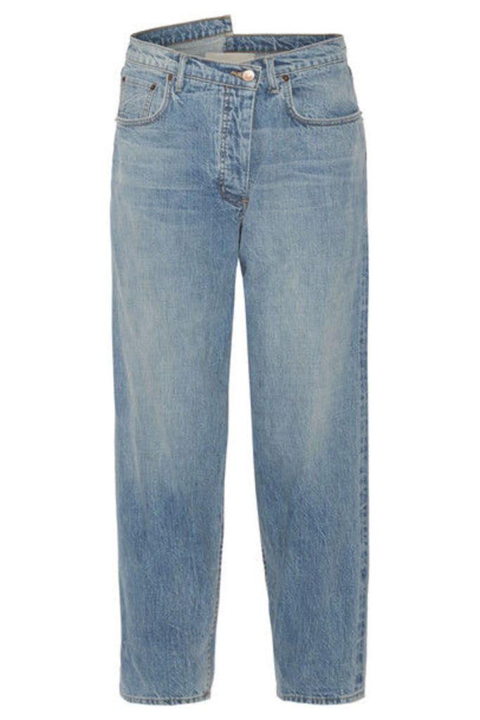 Monse - Asymmetric Mid-rise Tapered Jeans - Mid denim