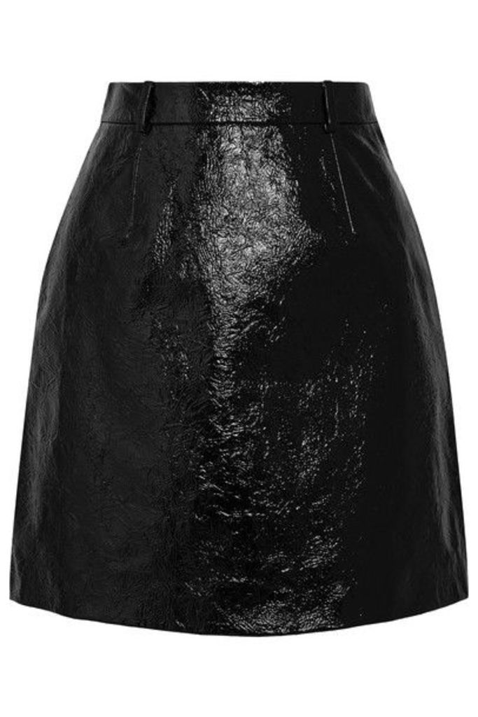 Carven - Patent Textured-leather Mini Skirt - Black