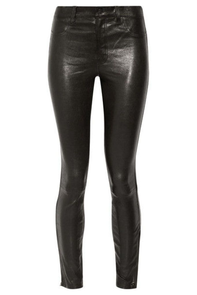 J Brand - 8001 Leather Skinny Pants - Black