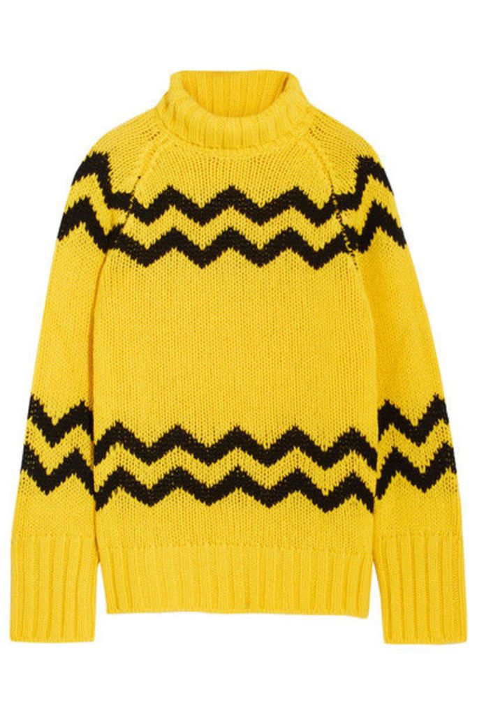 Joseph - Intarsia Wool Turtleneck Sweater - Yellow