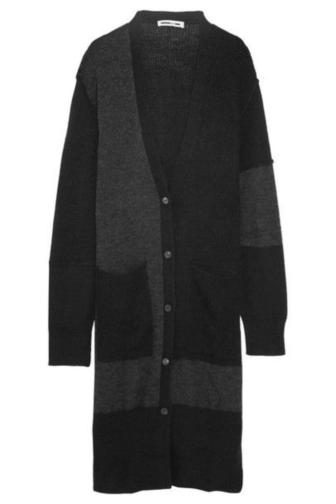 McQ Alexander McQueen - Oversized Patchwork Ribbed-knit Cardigan - Gray