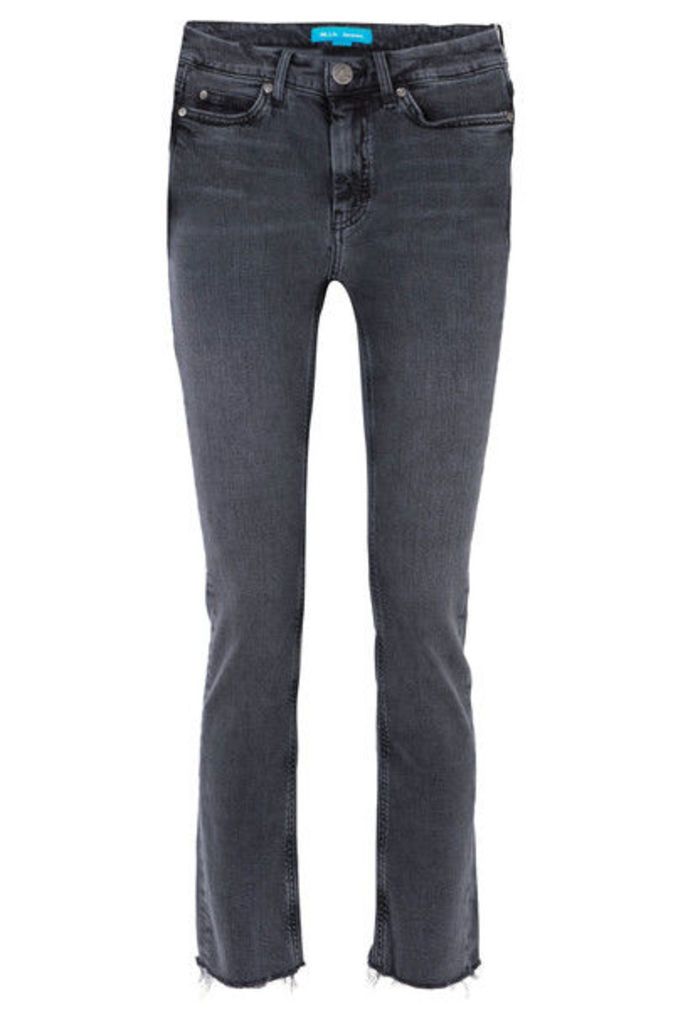 M.i.h Jeans - Daily Frayed High-rise Straight-leg Jeans - Charcoal