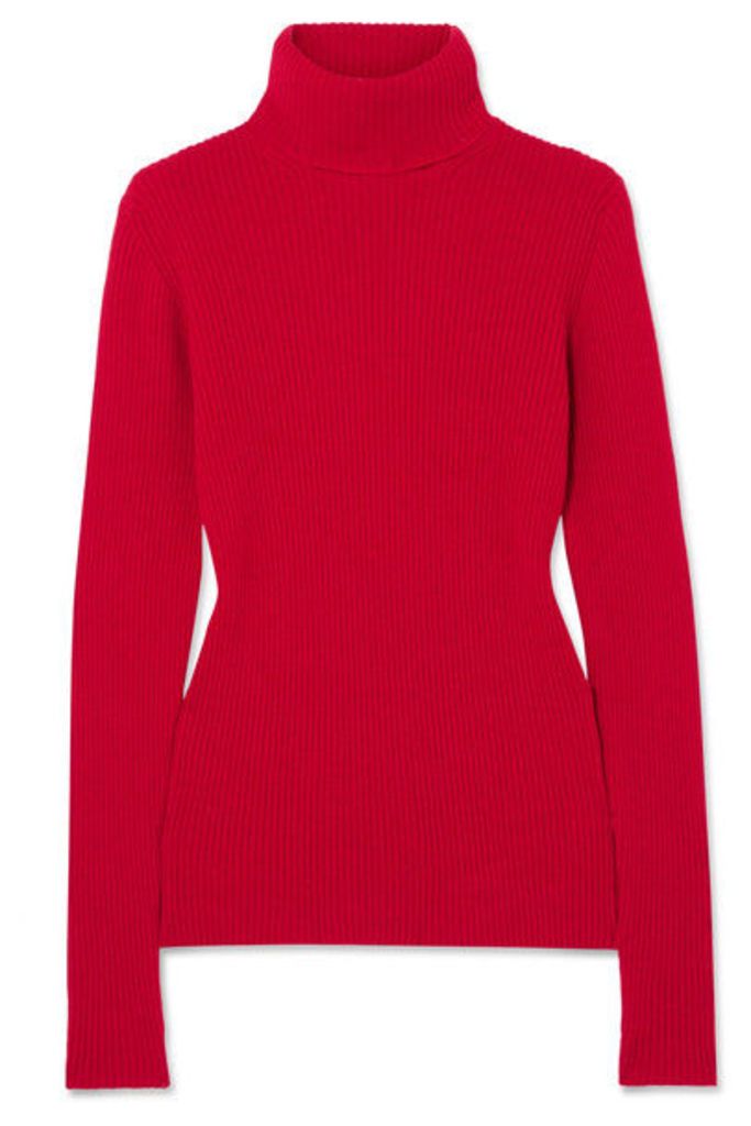 Hillier Bartley - Ribbed-knit Cashmere Turtleneck Sweater - Crimson