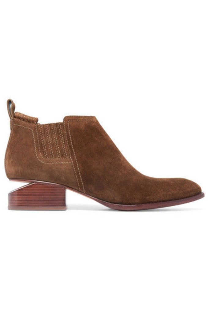 Alexander Wang - Kori Cutout Suede Ankle Boots - Brown