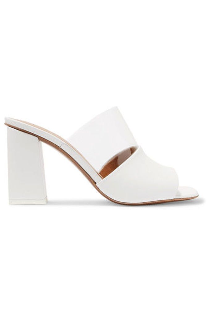 Neous - Benzi Paneled Leather And Perspex Mules - White