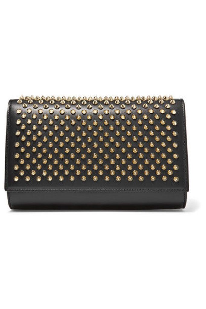 Christian Louboutin - Paloma Spiked Leather Clutch - Black