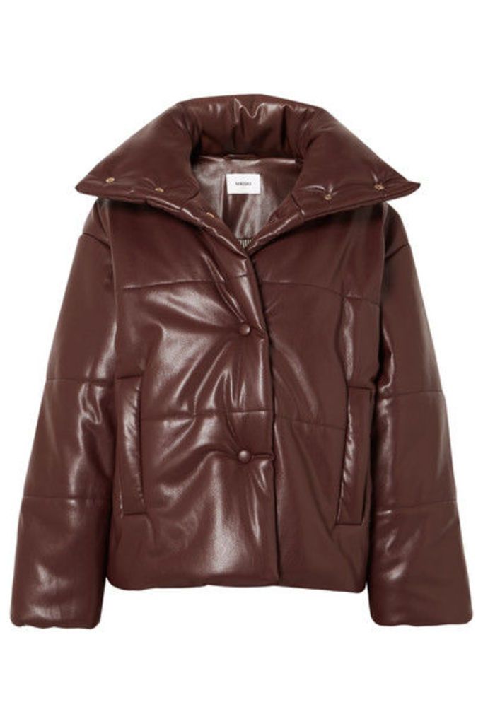 Nanushka - Hide Oversized Quilted Vegan Leather Jacket - Plum