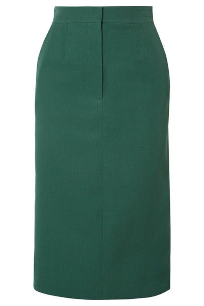 CALVIN KLEIN 205W39NYC - Striped Wool Midi Skirt - Emerald