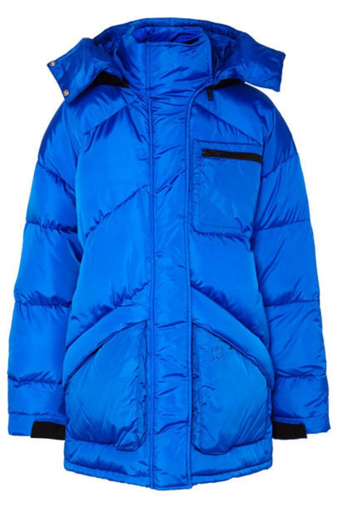 Givenchy - Hooded Felt-trimmed Quilted Shell Jacket - Blue