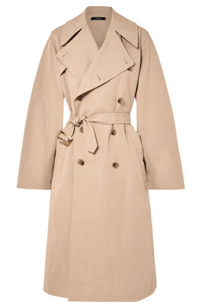Bassike - Belted Cotton And Linen-blend Trench Coat - Beige