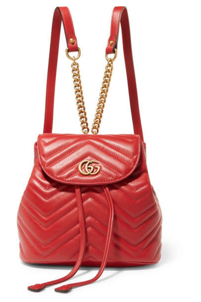 Gucci - Gg Marmont Quilted Leather Backpack - Red