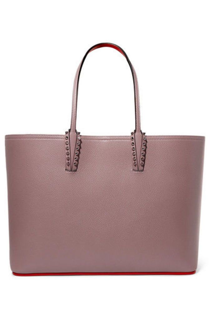 Christian Louboutin - Cabata Spiked Textured-leather Tote - Blush