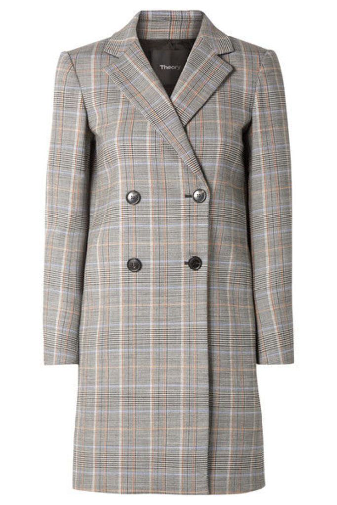 Theory - Prince Of Wales Checked Wool-blend Blazer - Gray