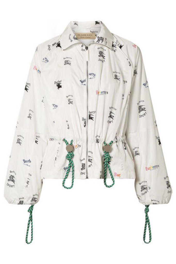 Burberry - Printed Shell Jacket - White