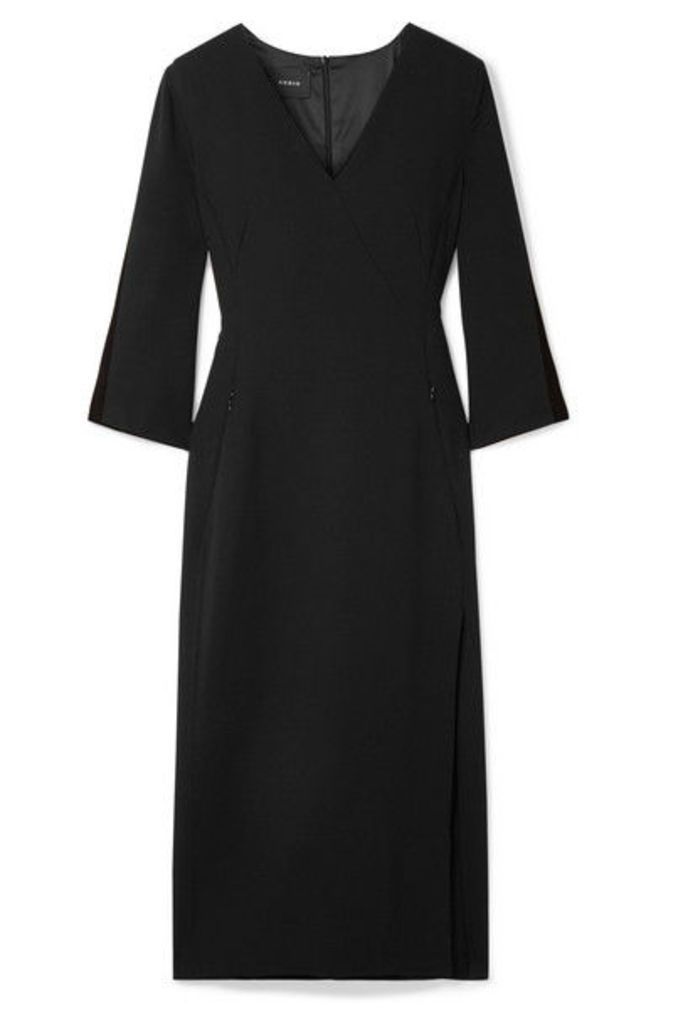 Akris - Wool-blend Crepe Midi Dress - Black