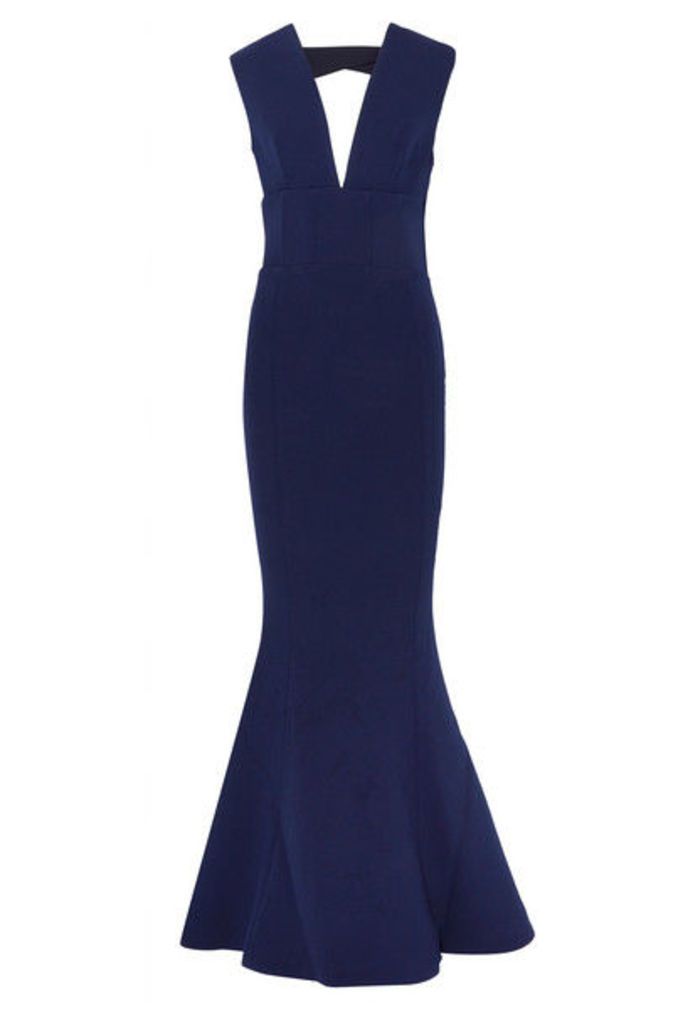 Rebecca Vallance - Mimosa Cutout Stretch-crepe Gown - Navy