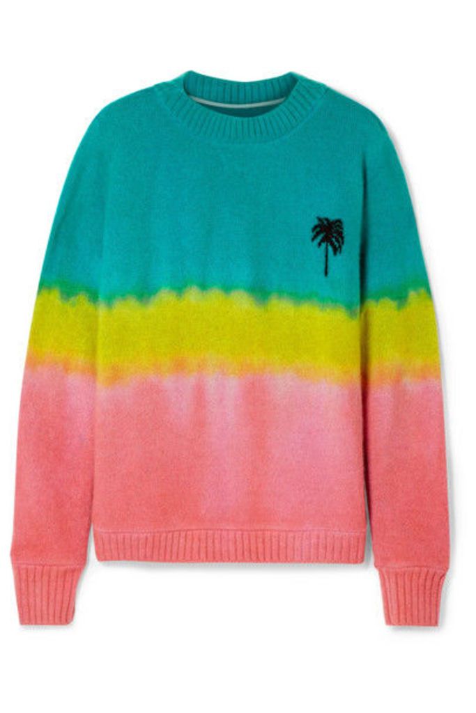 The Elder Statesman - Oversized Tie-dyed Cashmere Sweater - Green
