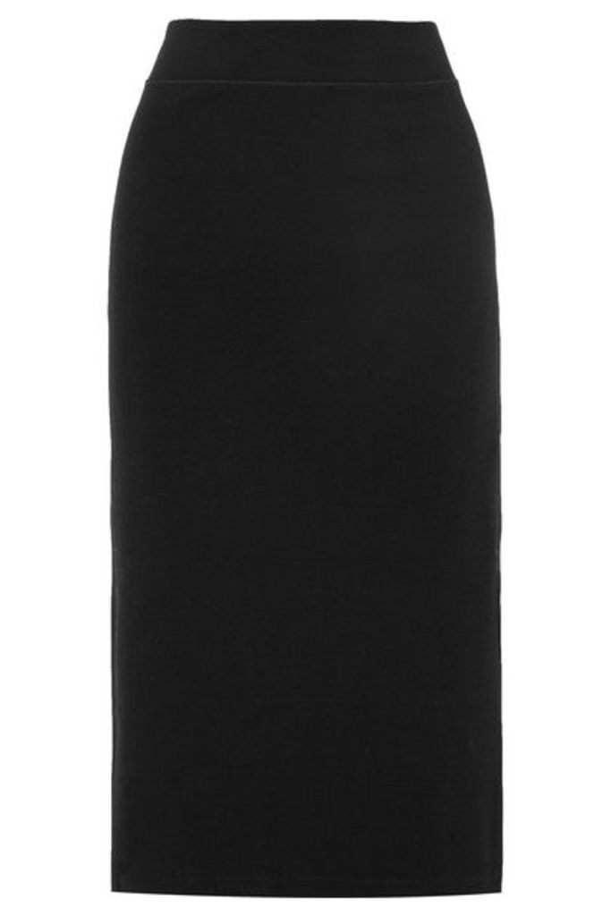 James Perse - Stretch Cotton-blend Jersey Midi Skirt - Black