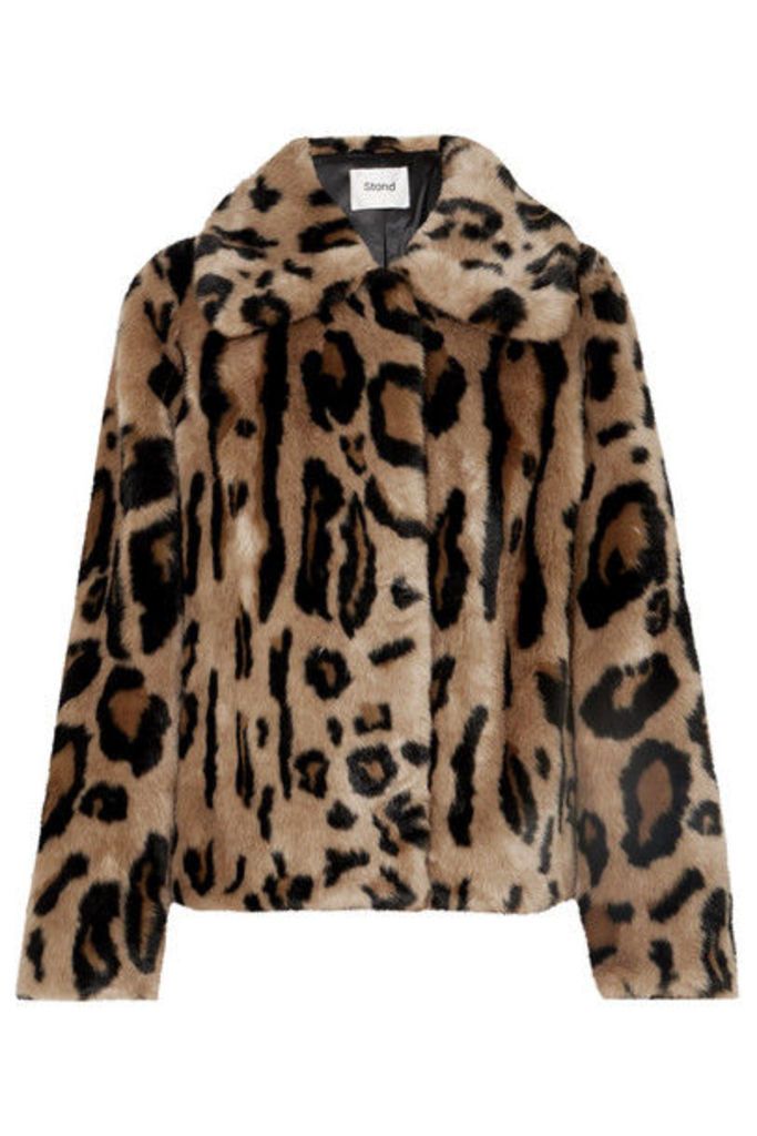 STAND - Gilbertine Leopard-print Faux Fur Jacket - Leopard print